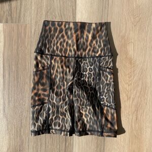 Cheetah / Leopard Print Biker Shorts with Pockets